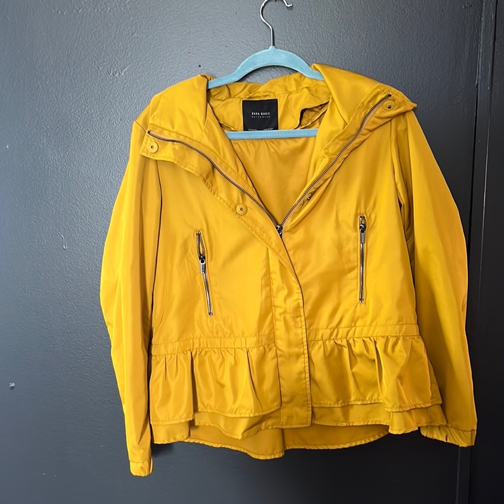 Zara peplum ruffle hem jacket